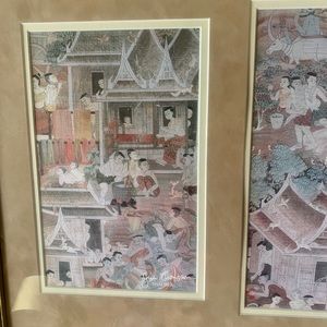 Rare!! Jim Thompson Thai Silk King Framed Art